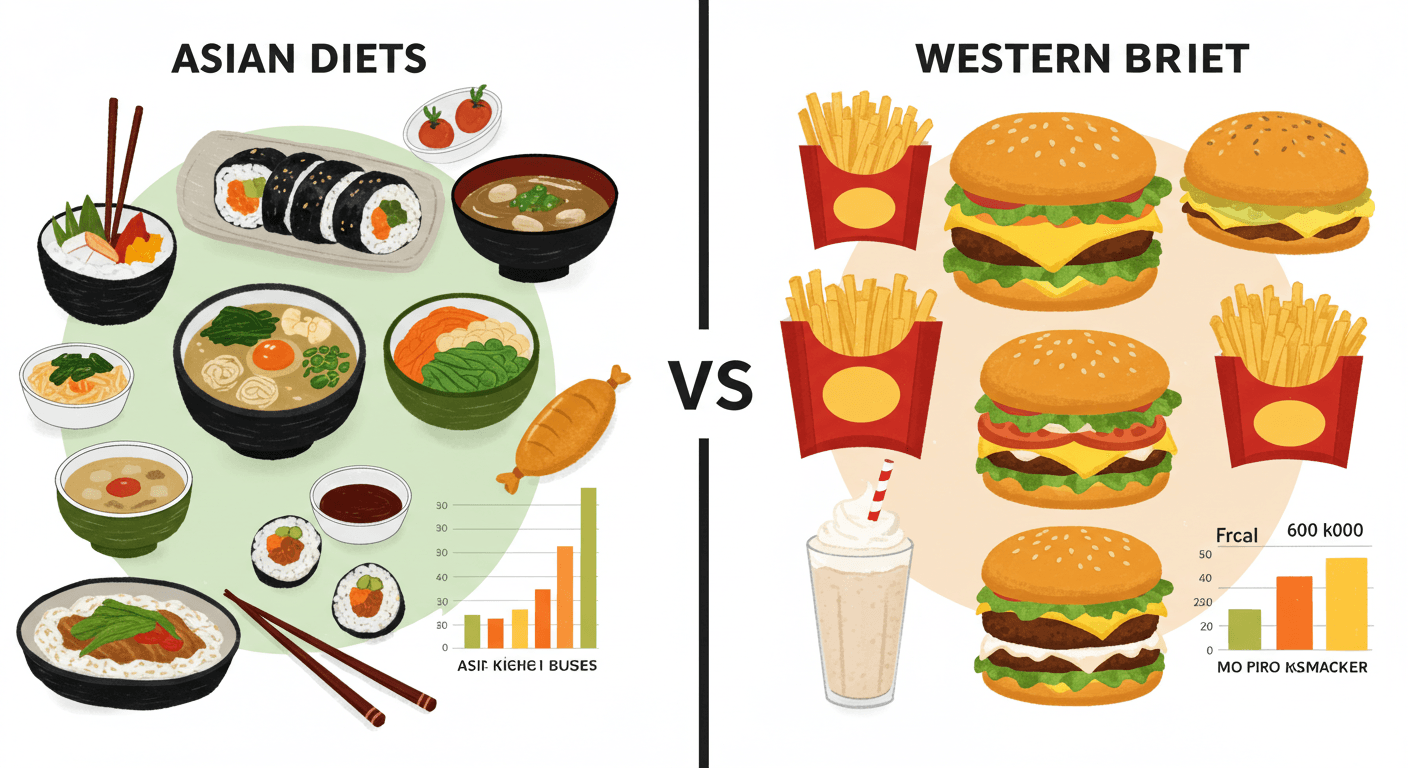Asian vs. Western Diet: Calorie Comparison